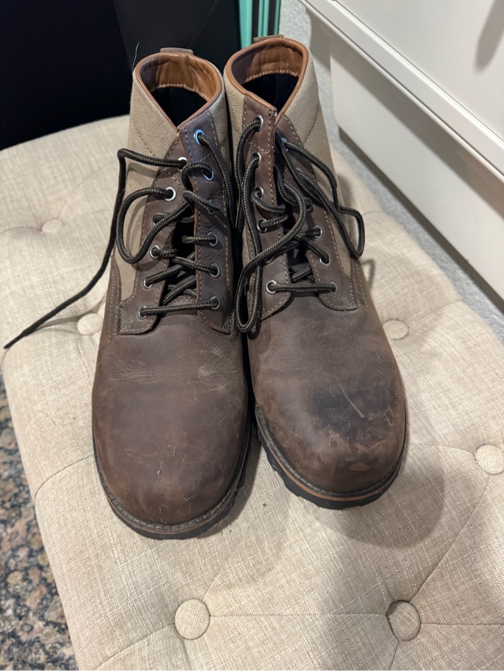 Keen Brown and Tan Lace-Up Men's Boots